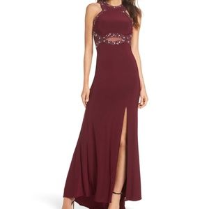 Embellished Illusion Gown